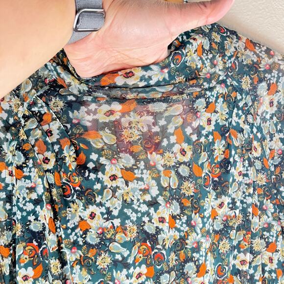 NEW Free People all dolled up floral cropped blouse - Picture 11 of 12